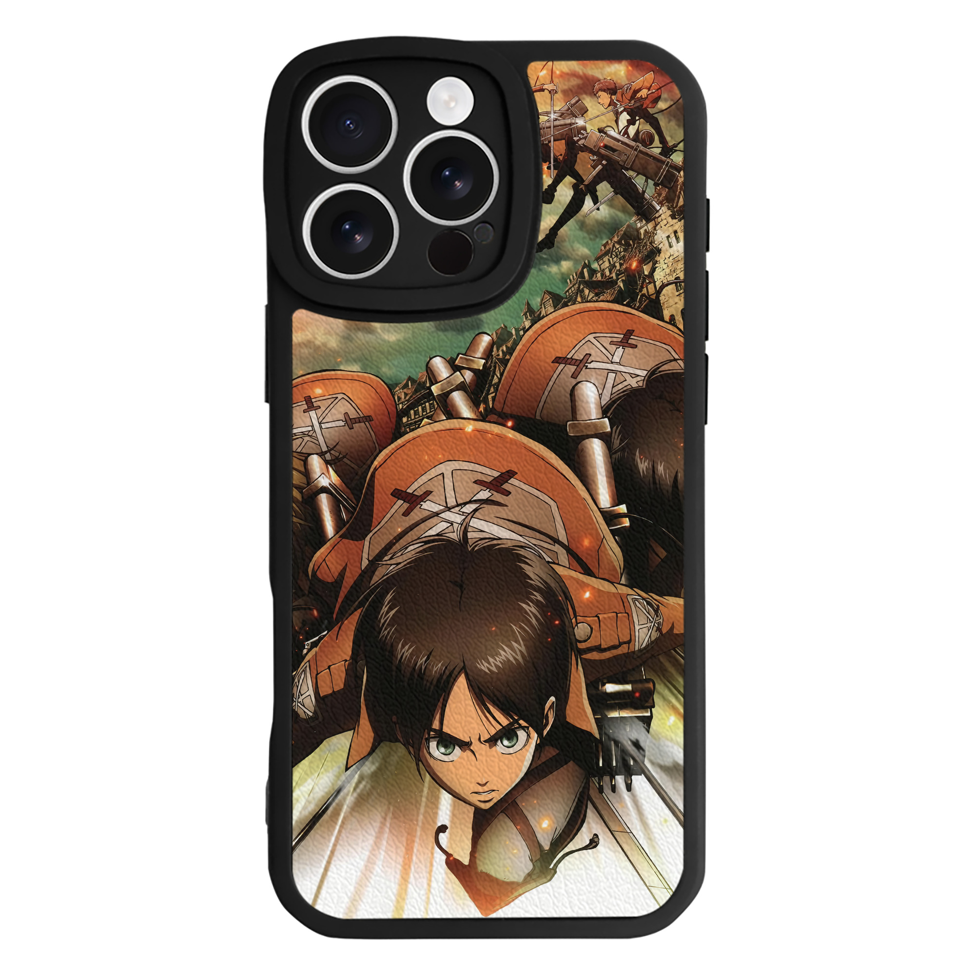 （画像用） 進撃の巨人 Attack on Titan 【iPhone 16シリーズ対応】シリコンスマホケース（レザー調） 材質：シリコン